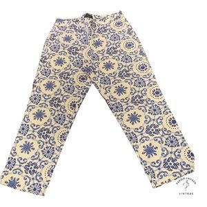 Blue white Talbots Capri Pants - heritage Sz 8